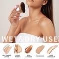 thumbnail image 3 of Brocha de maquillaje LIALTK extra grande para autobronceador, rosa y dorado, 3 of 7