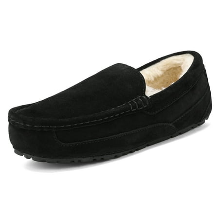 

Dream Pairs New Soft Mens Au-Loafer Indoor Warm Moccasins Slippers Flats Shoes Au-Loafer-01 Black Size 6.5