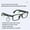counter-blue Light Lens, variant on 4 Lens Colors Smart Glasses - HiFi Sound, Touch Button, TWS, AI Voice Assistant - Compatible with iPhone/Android, Outdoor/Daily Wear