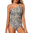 thumbnail image 1 of SURJDE One Shoulder One Piece Swimsuit for Women Tummy Control Bathing Suits Modest Full Coverage Keyhole Swimwear, 1 of 6