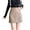Khaki, variant on Womens Skirt Pure Colored Short Tight Skirt with Slit Pu Mini Skirts for Women Black L