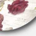 thumbnail image 2 of Designart 'French Roses I' Farmhouse Metal Circle Wall Art, 2 of 3