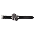 thumbnail image 4 of Los Hombres Miran Hombres OULM Military Army Dual Time Zones Reloj deportivo de cuero con esfera grande Negro, 4 of 7