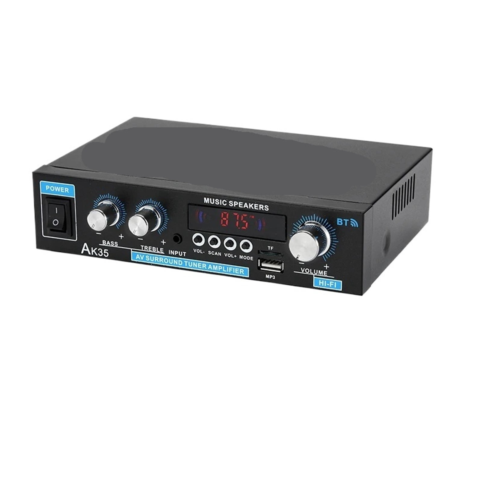 Home Power Amplifier 2 Channel Bluetooth 5.0 Mini Hifi Digital Stereo Sound Amplifier