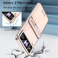 thumbnail image 3 of Compatible with Samsung Galaxy Z Flip 4 Case with Screen Protector,Hinge Protection Anti-Fingerprint Shockproof Electroplated Case Phone Cover Case for Samsung Galaxy Z Flip 4 5G Rosegold, 3 of 14