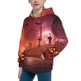 thumbnail image 2 of Haiem Pumpkins Pattern Boys Hoodie, Youth Pullover Hooded Sweatshirt, Kangaroo Pocket Hoodie for Kids Girls -Large, 2 of 6