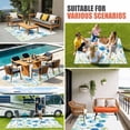 thumbnail image 4 of Blue Green Spring Floral Outdoor Rug for Patio/Deck/Porch, Non-Slip Large Area Rug 3 x 5 Ft, Watercolor Summer Botanical Indoor Outdoor Rugs Washable Area Rugs, Reversible Camping Rug Carpet Runner, 4 of 8