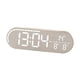 thumbnail image 3 of Reloj digital LED con pantalla de temperatura estética, decorativo, portátil y silencioso para habitación. Gris, 3 of 7