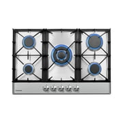 thermomate 30 Inch Gas Cooktop,  5 Burners Built In Gas Stove Top , NG/LPG Convertible Stainless Steel, 120V AC