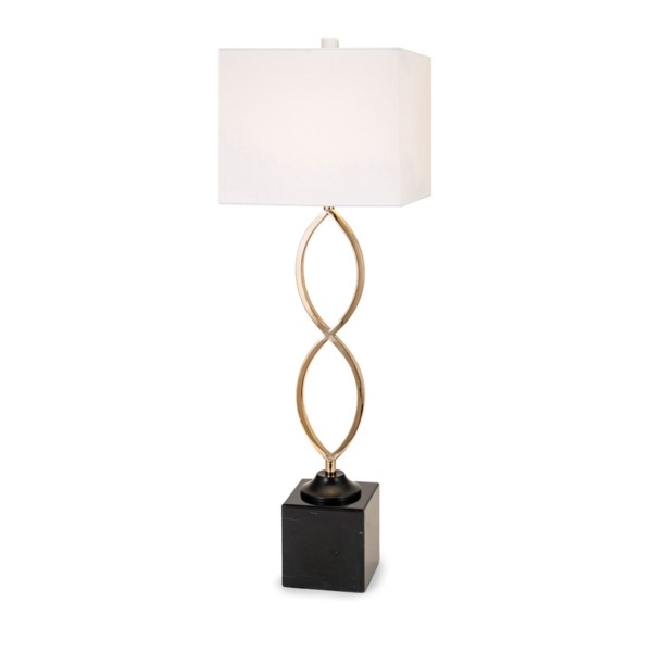 black white and gold table lamp