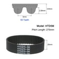 thumbnail image 2 of HTD-5M Rubber Timing Belt 55 Teeth, 275mm Pitch Length x 25mm Width x 3.6mm Height, 2 of 6