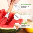 thumbnail image 6 of Stainless Steel Watermelon Cutter Slicer, Fruit Scoop, Melon Slicer Knife with Wooden Handle, Melon Baller Scoop for Kitchen, Camping, Party, Slicer, 6 of 9