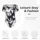 thumbnail image 4 of Fotbe Floral Cow Silhouette Body de Mujer con Cuello Redondo y Mangas Cortas, Sin Mangas Ajustado, Suave, Cómodo y Básico-Small, 4 of 7