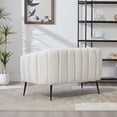 thumbnail image 4 of Jopath Modern Glam Chenille Loveseat Sofa, White, for Living Rooms, 4 of 8