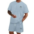 thumbnail image 1 of Playeras De Compresión Para Hombre, Conjunto De Dos Piezas De Camiseta Y Pantalones Cortos De Manga Corta Con Estampado Completo Para Hombre, Camisa Estampada Y Pantalón Corto., 1 of 5