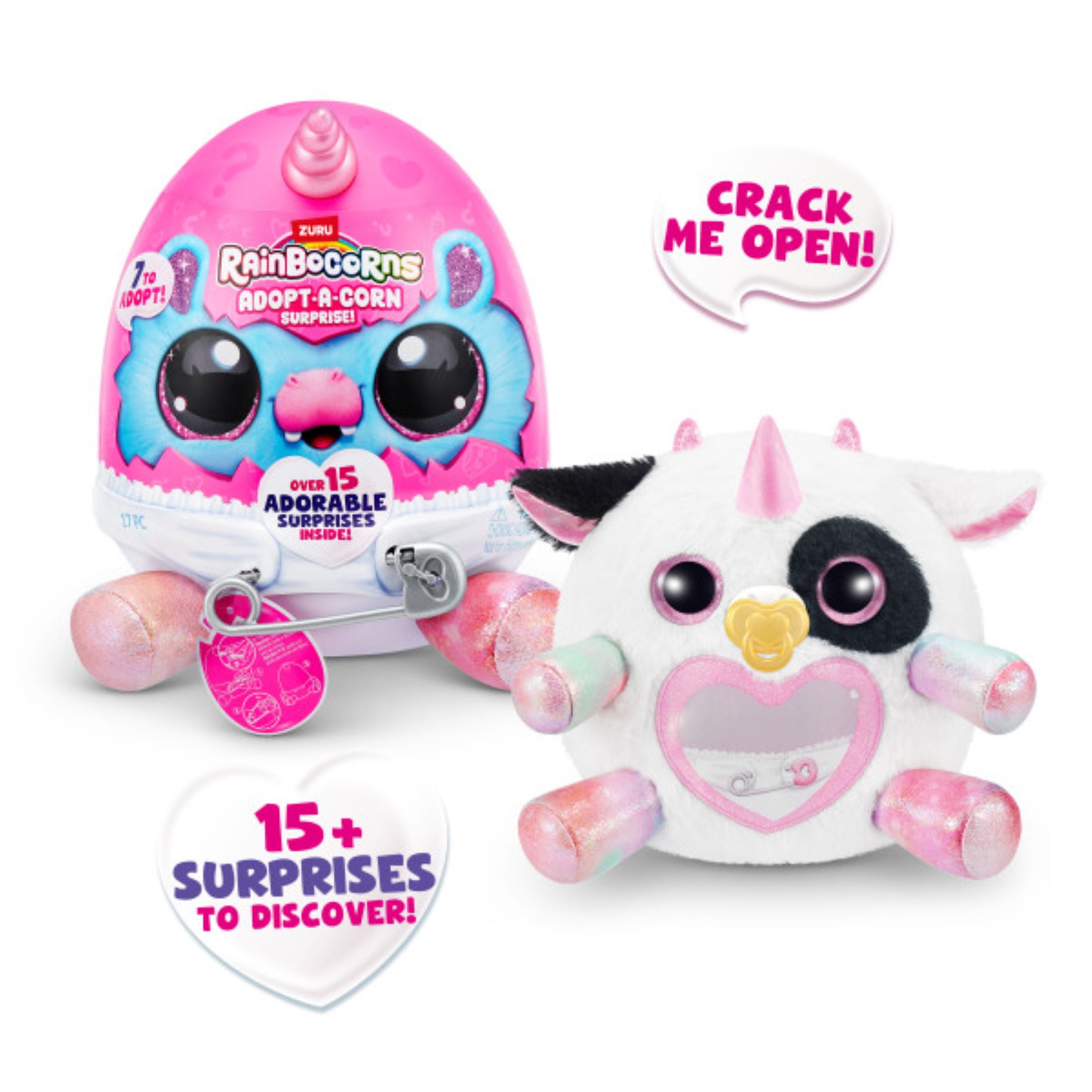 AdoptACorn Surprise by ZURU Plush Toy, Collectible Plush, Baby, Surprise Eggs for Girls & Children  (图4)