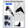 thumbnail image 4 of 90 Degree Optical Audio Cable, Right Angle Toslink Cable, Digital Fibre Optic Cable for Soundbar, TV, Home Theater,2M, 4 of 8