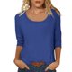thumbnail image 3 of Sudaderas,Blusa de lentejuelas para mujer, manga 3/4, cuello redondo, corte holgado, poliéster, ideal para fiestas informales, sopatenor, 3 of 9