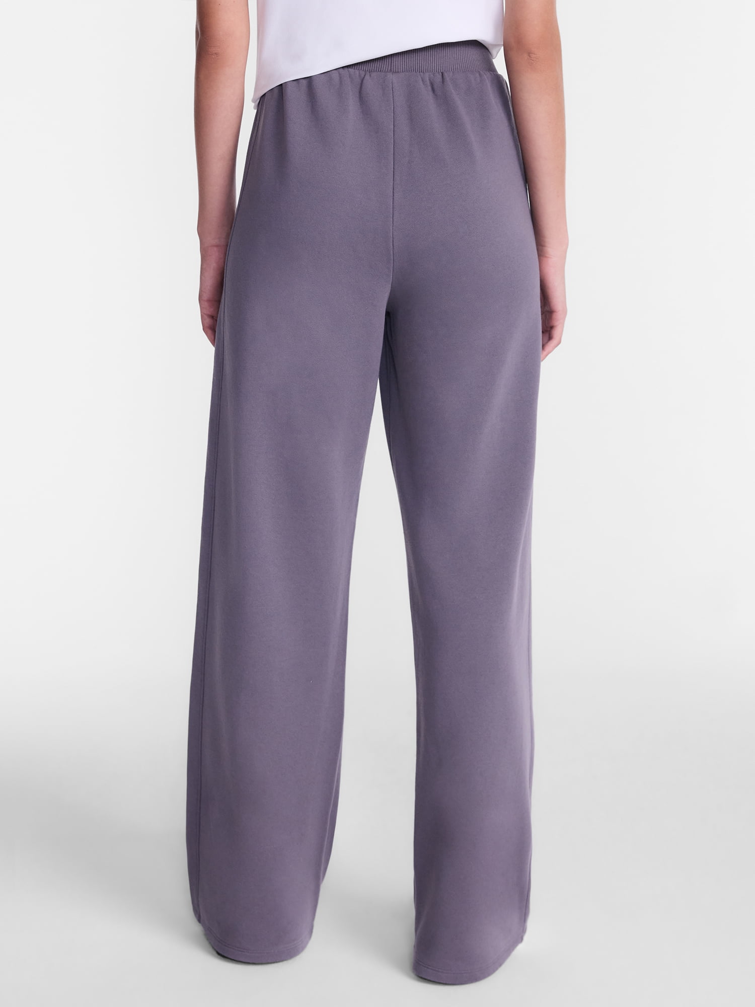 Athletic Works Women's and Women's Plus French Terry Wide Leg Pants, 31" Inseam, Sizes XS-4X
