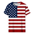 thumbnail image 5 of 4th of July Patriotic T-Shirts Women American Flag Print Casual Short Sleeve Tee Tops, 5 of 7