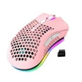 thumbnail image 2 of Gaming Mouse Wireless Hollow Game Mouse Accesorio de computadora recargable ajustable con luz RGB, Rosa sidaley  EL001975-03B, 2 of 2