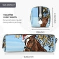 thumbnail image 3 of Fotbe Christmas Horse Pattern Leather Pencil Case, Pencil Pouch with Durable Zipper, Compact and Stylish Organizer for Stationery, Art Supplies, Travel Essentials, 3 of 7