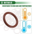 thumbnail image 3 of Universal O Ring Seal Gasket, Orings Seal Washer Replacement for Plumbing Repair for Cars Trucks, 15mm ID x 2.5mm CS, FKM Rubber, Brown, 50pcs, 3 of 6