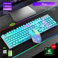 thumbnail image 5 of Moyic USB Inalámbrico Ergonómico Único Retroiluminado Mecánico Touch Gaming Keyboard Mouse Set Teclado profesional de ratones con efecto de Juegos de teclado y mouse para computadora Cielo azul, 5 of 5