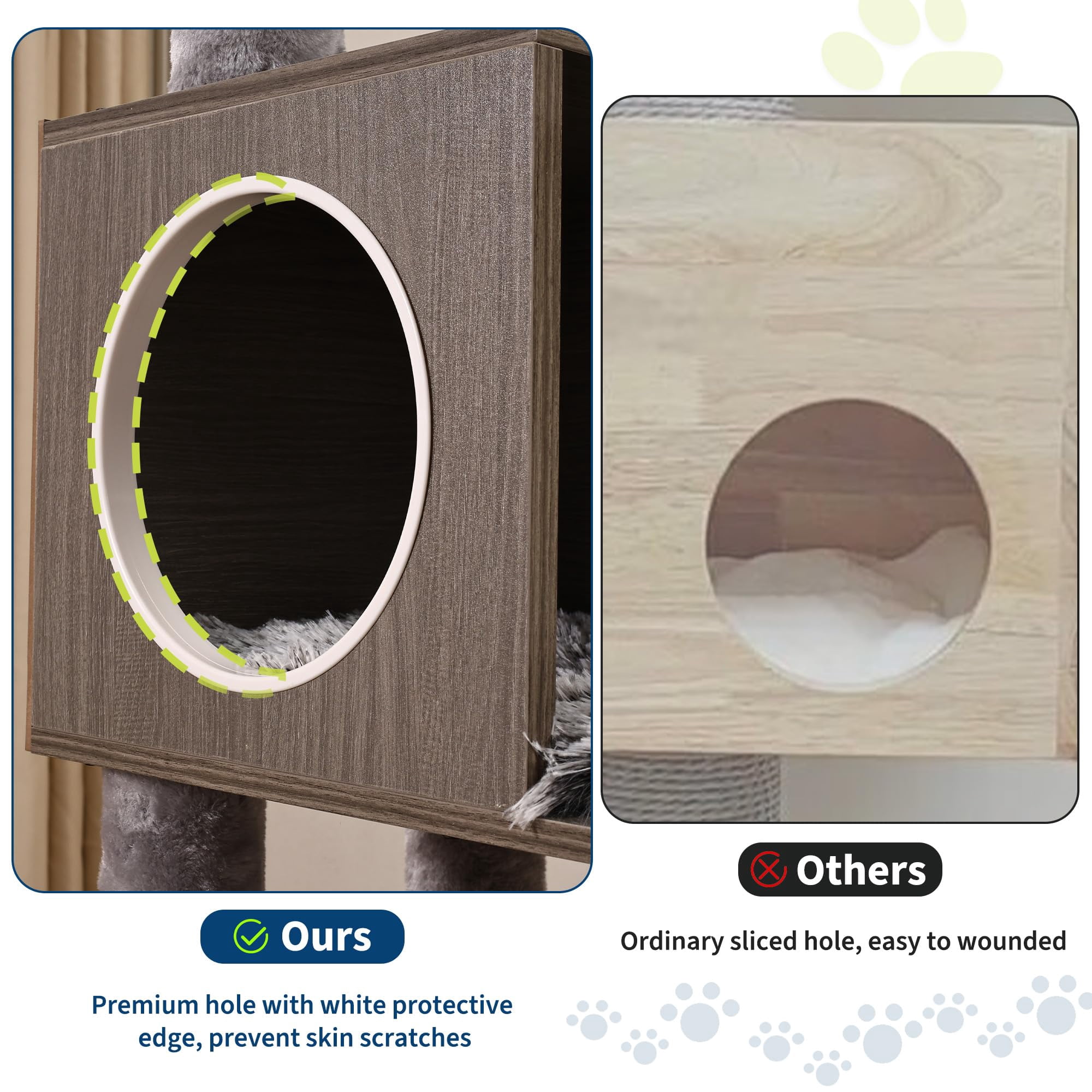 Litter Box Enclosure  with Cat Tree, 2-In-1 Cat Tower, 66.9-Inch Tall Cat Condo with Scratching Posts