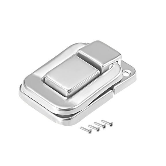 Unique Bargains Toggle Latch, 38mm Silver Tone Decorative Hasp Suitcase Box Catch 3Pcs Iron