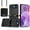 Black, variant on Stylish Floral Case for Motorola Razr 2024 with Strap - Black
