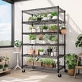 thumbnail image 4 of TrumanPick 6-Tier Wire Shelf 36"W x 16"D x 76"H Metal Storage Shelves with Wheels, Wire Rack, Heavy-Duty Garage Shelving Unit for Pantry, Kitchen, Black, 4 of 8