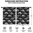 thumbnail image 2 of Blackout Kids Curtains,Black Dinosaurs Skeleton Text Pattern Childrens Insulated Curtains Set Of 2,Bedroom Essentials,Toddler Room Decor 42"x54", 2 of 5