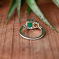 thumbnail image 3 of Emerald With Citrine Gemstone Ring, 925 Sterling Silver Ring, Statement Ring, Charm Ring, Women Ring, Engagement Ring, Personalized Gift,..., 3 of 4