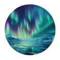 thumbnail image 4 of WYYP Aurora Borealis Starry Night Ice Round Table Cover 100% Polyester Washable for Home Kitchen Outdoor Decoration White, 4 of 8
