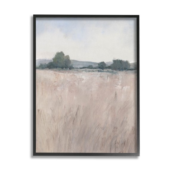 Stupell Industries Abstract Countryside Grassland Scenery Painting Black Framed Art Print Wall Art, Design by Tim OToole