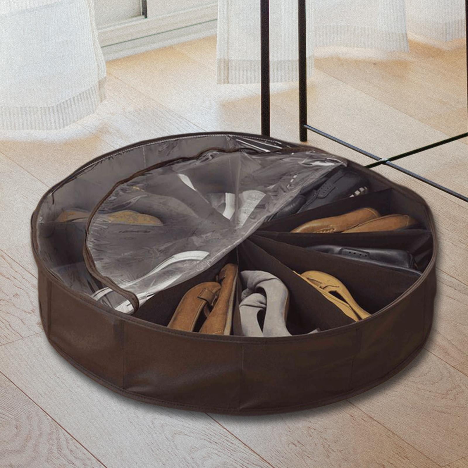 Shoe Organizer under Bed Sturdy Storage Bag for Sport Shoes Men Women Boots Brown