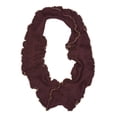 thumbnail image 1 of Womens Metalic Ruffled Trip Infinity Scarf - Burgundy, 1 of 2
