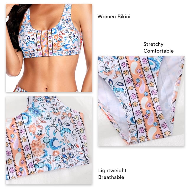 Traje De Baño Para Mujer, Estilo étnico, Traje De Baño Dividido, Transpirable, Lavado A Máquina, Cómodo Para Fiestas En La Piscina Para Actividades Acuáticas ANGGREK No