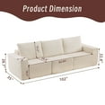 thumbnail image 6 of 102" Cloud Modular Couch,No Assembly Required, Modern Sectional Sofa With Deep Seat, Upholstered Couches For Living Room, Bedroom, 6 of 11