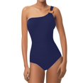 thumbnail image 1 of MKLEKYY Trajes De Baño Mujer Dos Piezas Women Sexy Suspender One Shoulder Hoop Swimsuit Solid Color Swimsuit 81, 1 of 3