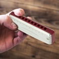 thumbnail image 4 of Musical Instrument, Harmonica, Stainless Steel Cover Waterproof For Professional Beginners Gift Performance White,Blue,Orange,Red,Black, 4 of 8
