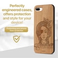 thumbnail image 2 of Case Yard Wooden Case Outside Soft TPU Silicone, Slim Fit Shockproof Wood Protective Phone Cover for Girls Boys Men and Women, Supports Wireless Charging Skillful Sailor Design case for iPhone-8-Plus, 2 of 7