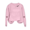 thumbnail image 4 of Valentines Shirt Women Heart/Love T-Shirts Crew Neck Long Sleeve Tops Cute Graphic Sweatshirts Valentine Shirt for Women, 4 of 6