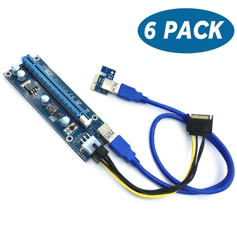6-pack-pcie-dual-chip-pci-e-16x-to-1x-powered-riser-adapter-card-w