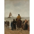 thumbnail image 3 of Jacob Maris 19x24 Black Modern Framed Museum Art Print Titled - Arrival of the Boats (1884), 3 of 5