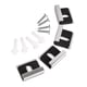thumbnail image 5 of Kit de 4 clips para soporte de espejo, montaje en pared, sin marco Negro Plata S, 5 of 9