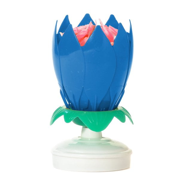 PMU Lotus Flower Musical Birthday Candle Spinning Birthday Cake