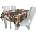 thumbnail image 4 of GZHJMY Vintage Christmas Animals Square Tablecloth for Kitchen Dining Room Party Table Cover Home Decor 54"(W) x 54"(L), 4 of 7
