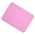thumbnail image 3 of Estera de drenaje de silicona Bearachild botella impermeable bandeja de secado de platos gruesos grandes color rosado, 3 of 6